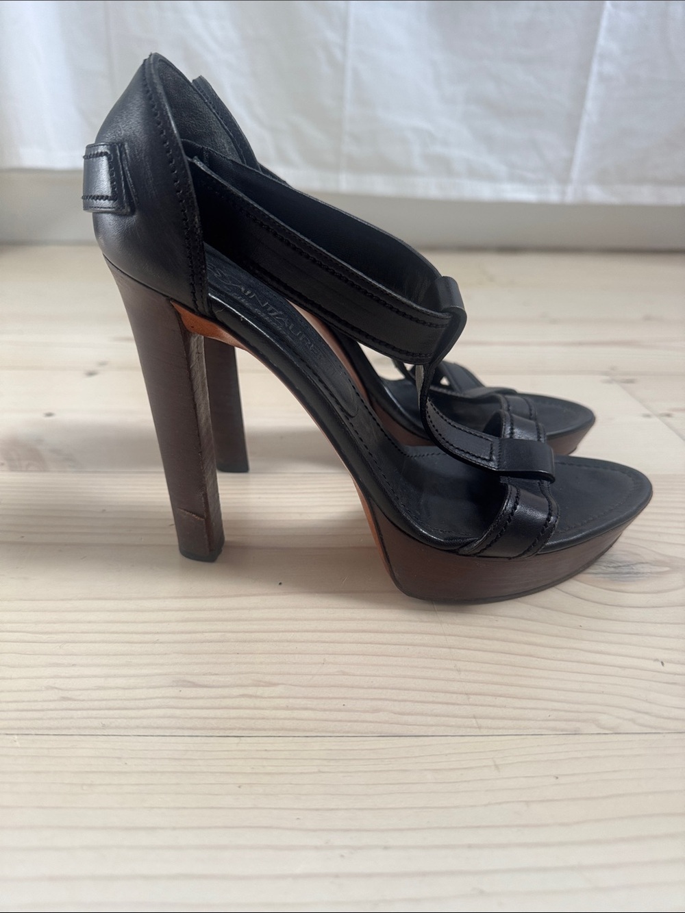 YSL black leather heels Sz. 39 - Picture 2 of 5